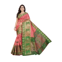 Best Design Banarasi Silk Cotton Blend Pink Saree